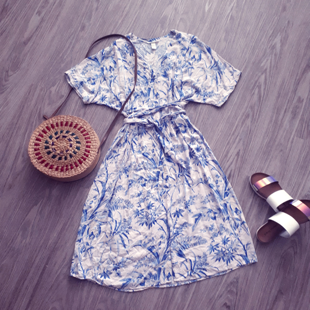 HM Tie Waist Midi Dress